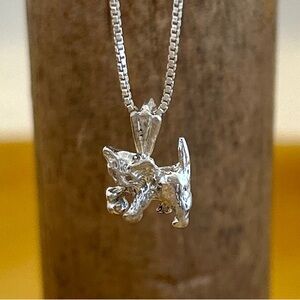 Silver Kitten with Ball Pendant Necklace